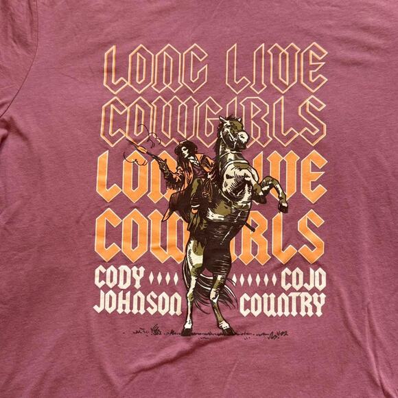 Long live cowgirls oversize graphic tee cody johnson XL cojo country soft cozy - Picture 6 of 6